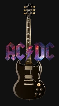 cover AcDc Guitare Gibson Angus