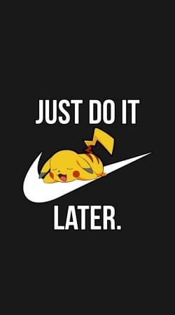 cover Nike Parody Just Do it Later X Pikachu