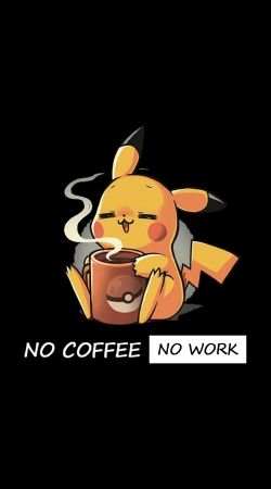 cover Pikachu Coffee Addict