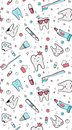 cover Seamless dental pattern with teeth toothpaste