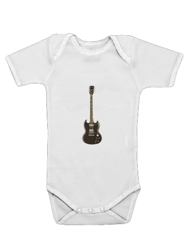  AcDc Guitare Gibson Angus for Baby short sleeve onesies