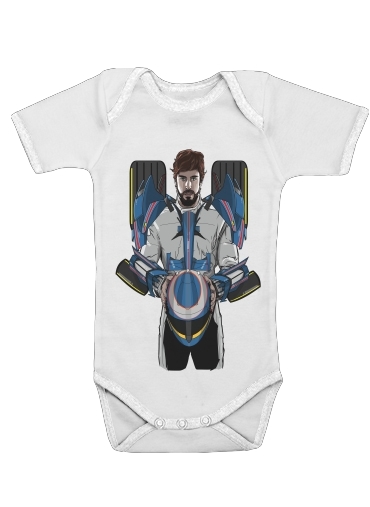  Alonso mechformer  racing driver  for Baby short sleeve onesies