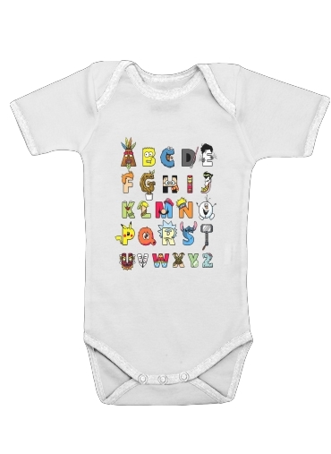  Alphabet Geek for Baby short sleeve onesies