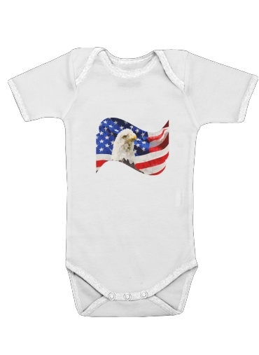  American Eagle and Flag for Baby short sleeve onesies