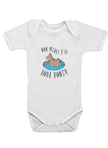  Aqua Poney for Baby short sleeve onesies
