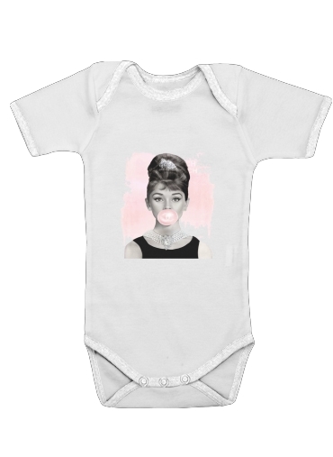  Audrey Hepburn bubblegum for Baby short sleeve onesies