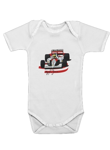  Ayrton Senna Formule 1 King for Baby short sleeve onesies