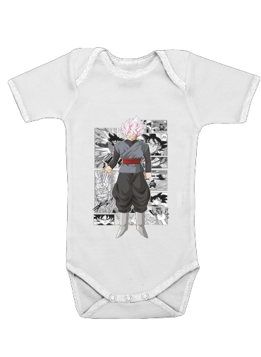  Black Goku Scan Art for Baby short sleeve onesies