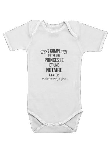  C est complique princesse et notaire a la fois for Baby short sleeve onesies