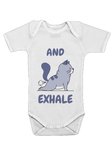  Cat Yoga Exhale for Baby short sleeve onesies