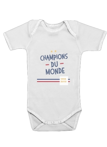  Champion du monde 2018 Supporter France for Baby short sleeve onesies