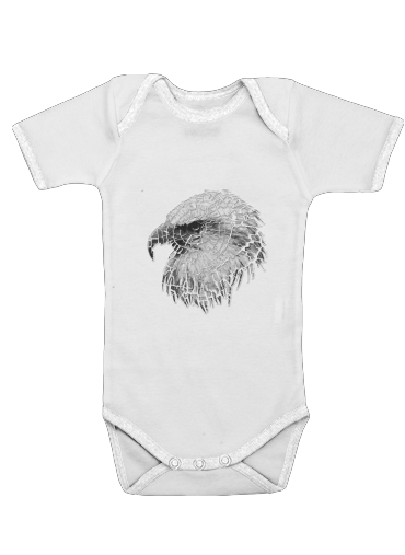  cracked Bald eagle  for Baby short sleeve onesies