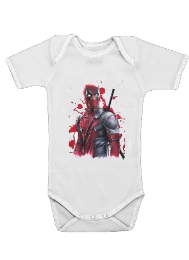  Deadpool Painting for Baby short sleeve onesies