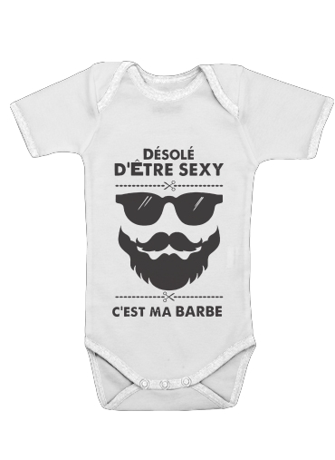  Desole detre sexy cest ma barbe for Baby short sleeve onesies