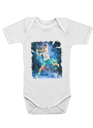  Djokovic Painting art for Baby short sleeve onesies