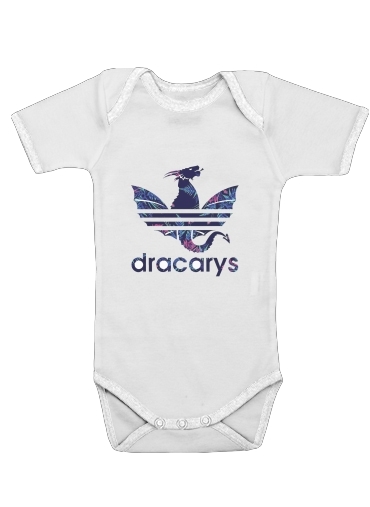  Dracarys Floral Blue for Baby short sleeve onesies