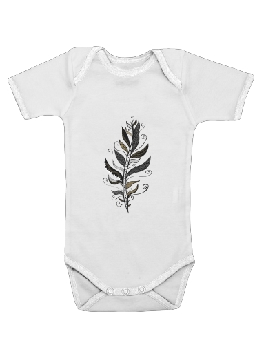  Feather minimalist for Baby short sleeve onesies