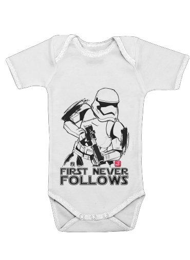  First Never Follows for Baby short sleeve onesies
