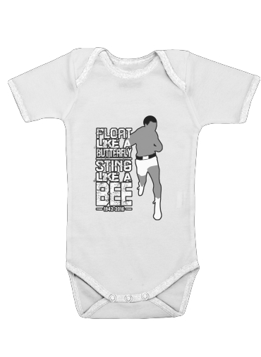  Float like a butterfly Sting like a bee for Baby short sleeve onesies