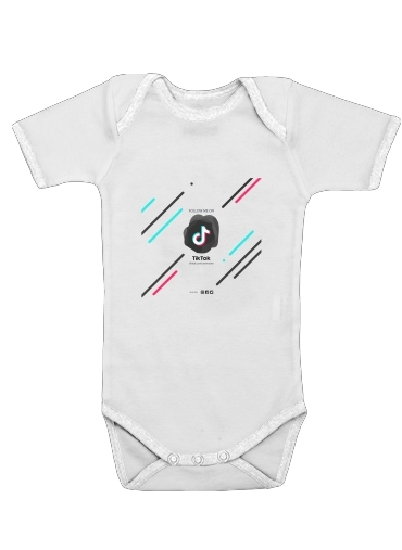  Follow me on tiktok abstract for Baby short sleeve onesies