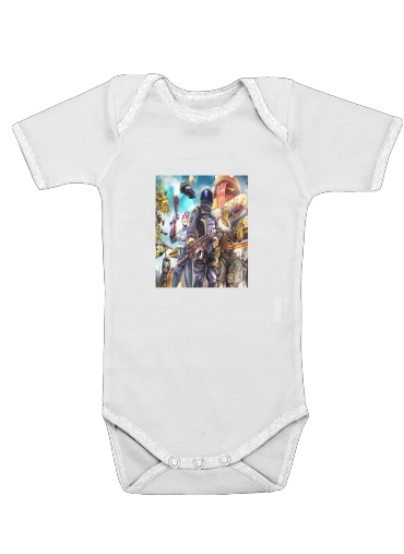  Fortnite Characters with Guns for Baby short sleeve onesies