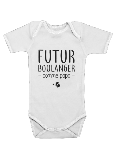  Futur boulanger comme papa for Baby short sleeve onesies