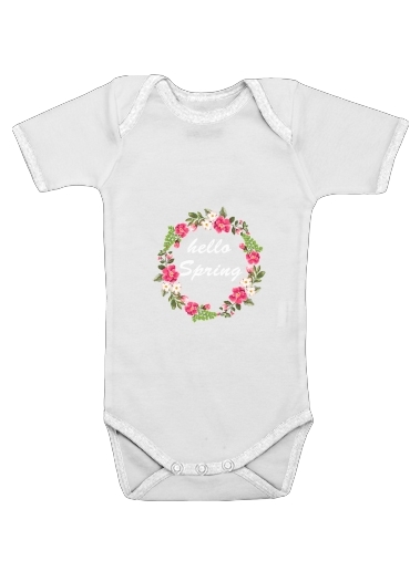  HELLO SPRING for Baby short sleeve onesies
