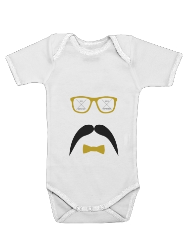  Hipster Face 2 for Baby short sleeve onesies