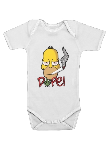  Homer Dope Weed Smoking Cannabis for Baby short sleeve onesies