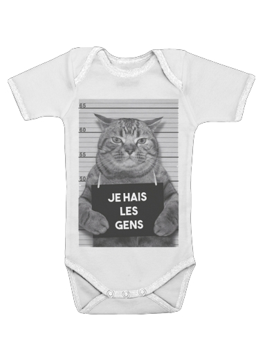  I hate people Cat Jail for Baby short sleeve onesies