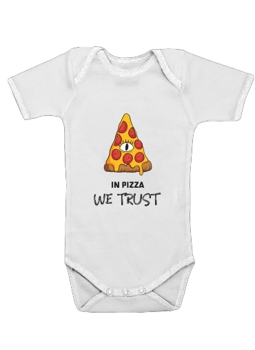  iN Pizza we Trust for Baby short sleeve onesies