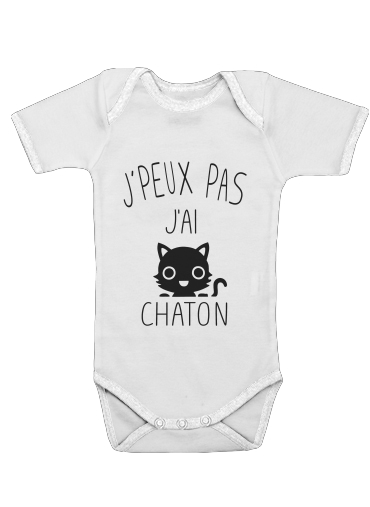  Je peux pas jai chaton for Baby short sleeve onesies