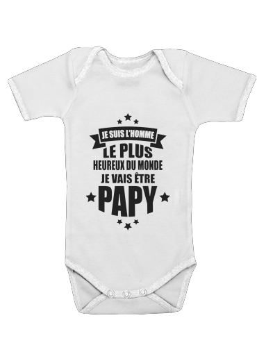  Je vais etre Papy for Baby short sleeve onesies