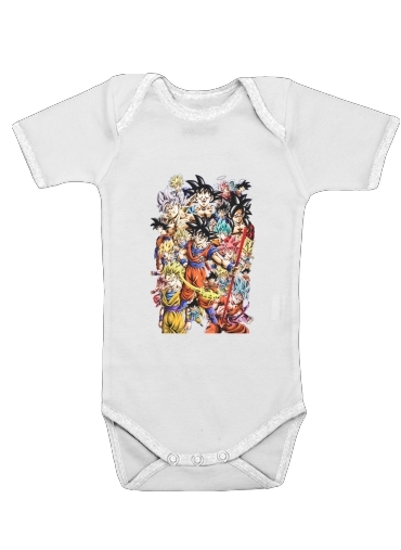  Kakarot Goku Evolution for Baby short sleeve onesies