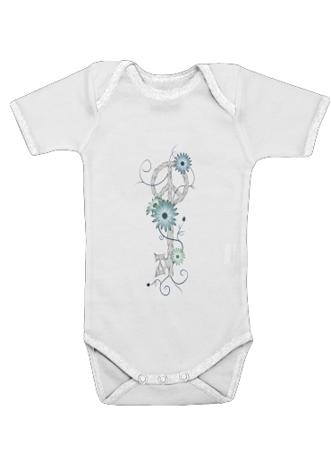  Key To Peace for Baby short sleeve onesies