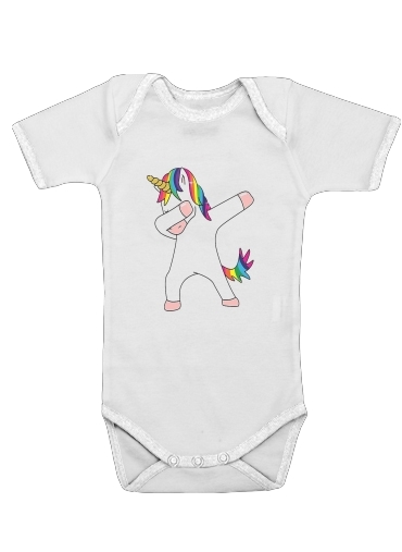  Dance unicorn DAB for Baby short sleeve onesies