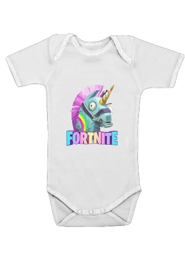   Unicorn video games Fortnite for Baby short sleeve onesies