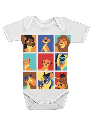  Lion pop for Baby short sleeve onesies