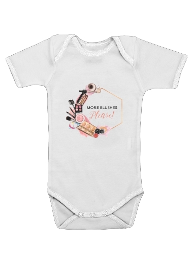 Makeup seamless pattern for Baby short sleeve onesies
