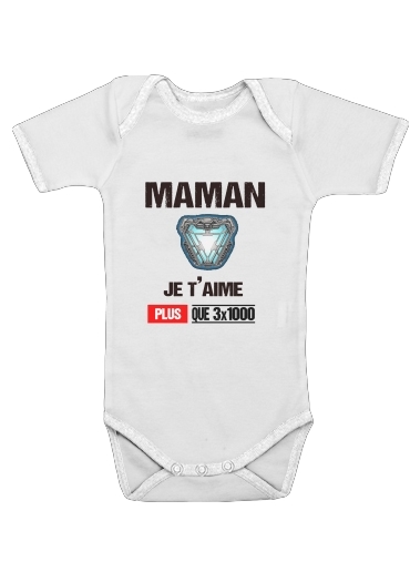  Maman je taime plus que 3x1000 for Baby short sleeve onesies