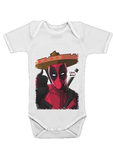  Mexican Deadpool for Baby short sleeve onesies