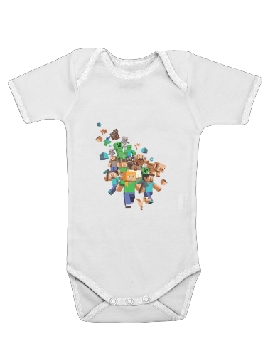  Minecraft Creeper Forest for Baby short sleeve onesies