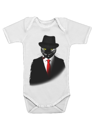  Mobster Cat for Baby short sleeve onesies