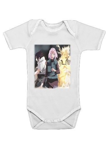  Naruto Sakura Sasuke Team7 for Baby short sleeve onesies