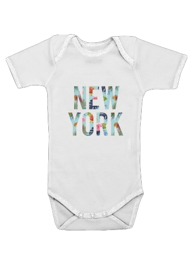  New York Floral for Baby short sleeve onesies