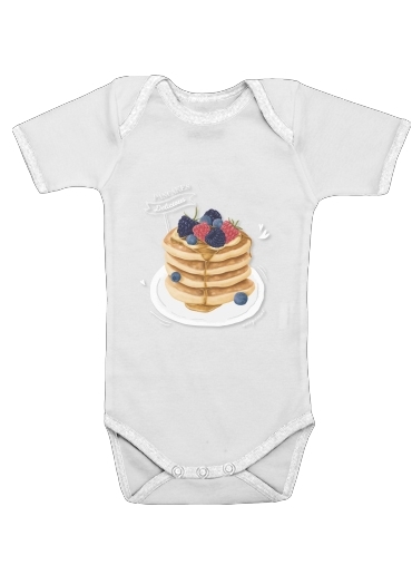  Pancakes so Yummy for Baby short sleeve onesies