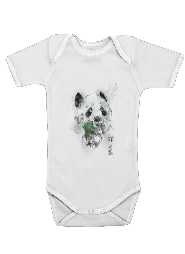  Panda Watercolor for Baby short sleeve onesies