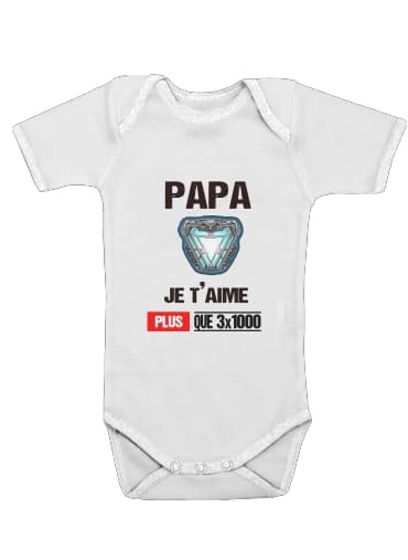  Papa je taime plus que 3x1000 for Baby short sleeve onesies