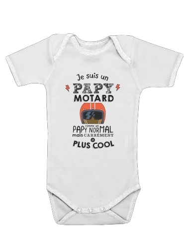  Papy motard for Baby short sleeve onesies