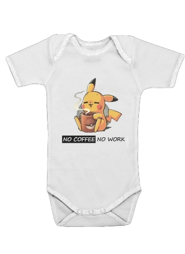  Pikachu Coffee Addict for Baby short sleeve onesies